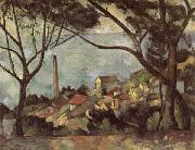 Paul Cezanne La Mer a l'Estaque painting